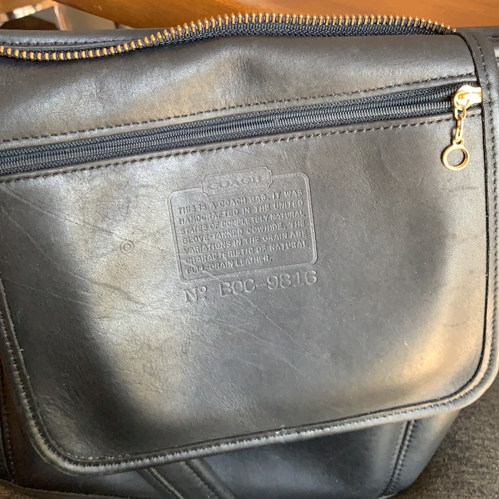 Vintage Coach Black Leather Crossbody No.BOC- 9816 - Picture 8 of 8